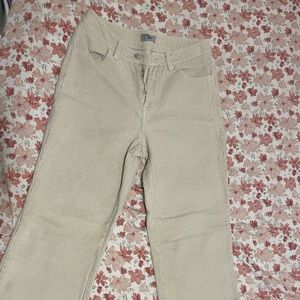 Corduroy cream white wide leg pants